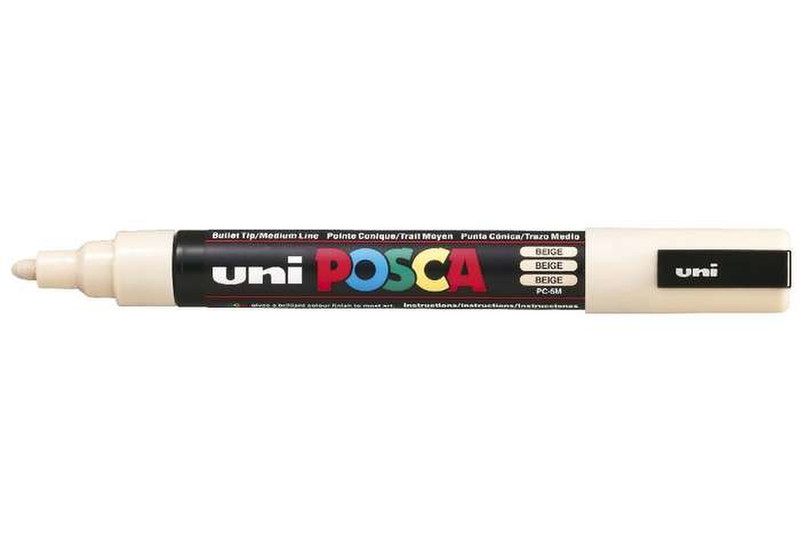 Uni-Ball uni POSCA PC-5M Пулевидный наконечник Бежевый 1шт маркер