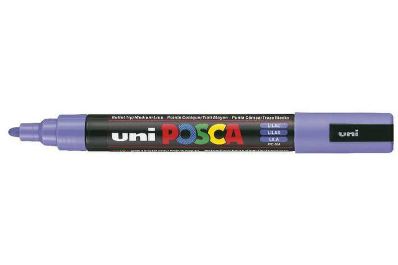 Uni-Ball uni POSCA PC-5M Пулевидный наконечник Лиловый 1шт маркер