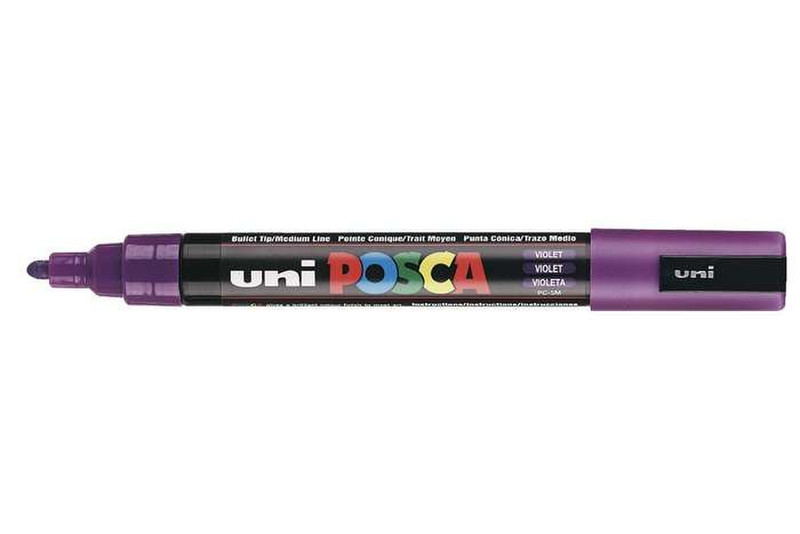 Uni-Ball uni POSCA PC-5M Пулевидный наконечник Фиолетовый 1шт маркер