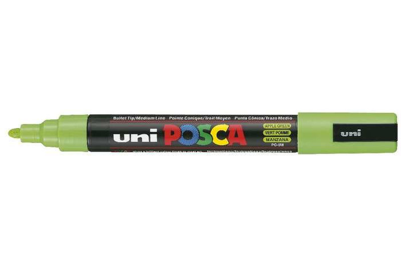 Uni-Ball uni POSCA PC-5M Пулевидный наконечник Зеленый 1шт маркер