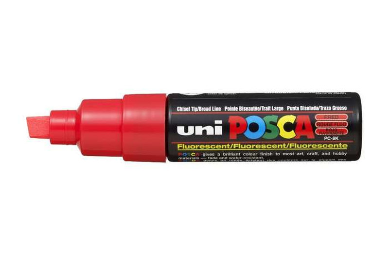Uni-Ball uni POSCA PC-8K Скошенный наконечник Красный 1шт маркер