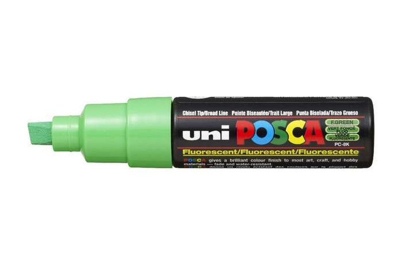 Uni-Ball uni POSCA PC-8K Скошенный наконечник Зеленый 1шт маркер