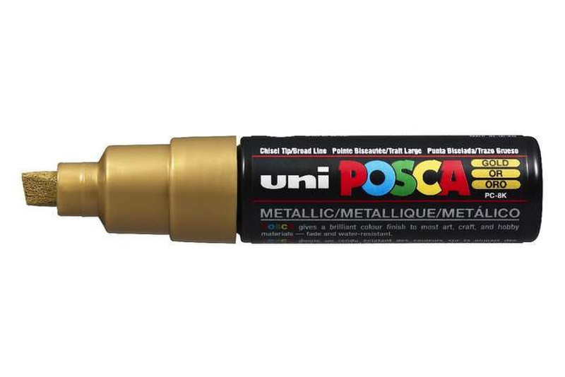 Uni-Ball uni POSCA PC-8K Chisel tip Gold 1pc(s) marker