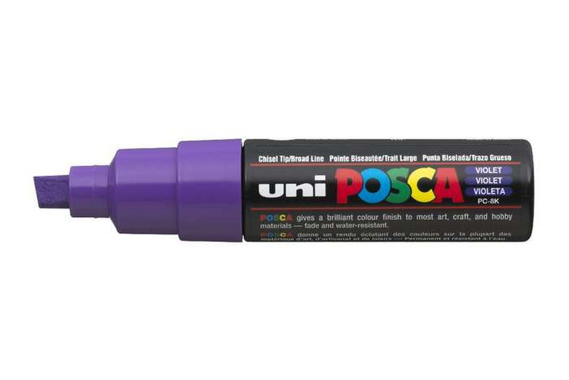 Uni-Ball uni POSCA PC-8K Скошенный наконечник Фиолетовый 1шт маркер