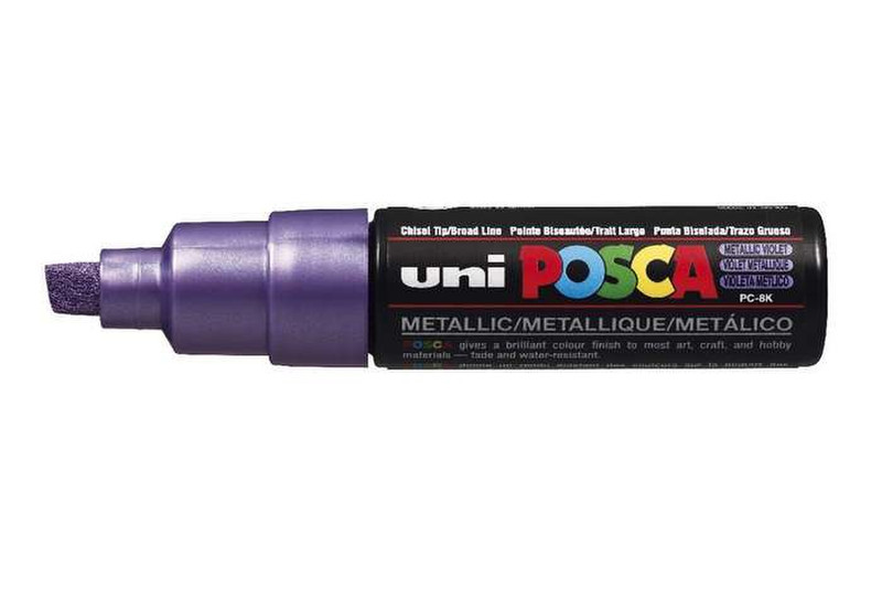 Uni-Ball uni POSCA PC-8K Скошенный наконечник Фиолетовый 1шт маркер