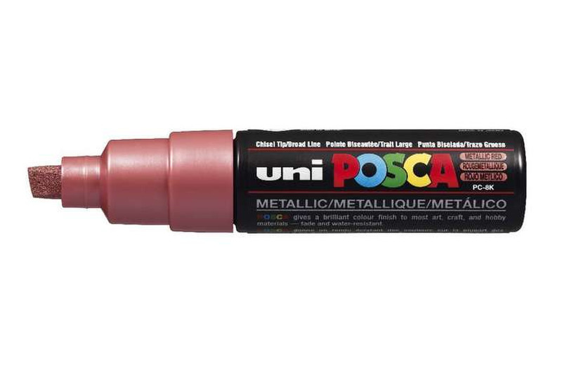 Uni-Ball uni POSCA PC-8K Скошенный наконечник Красный 1шт маркер