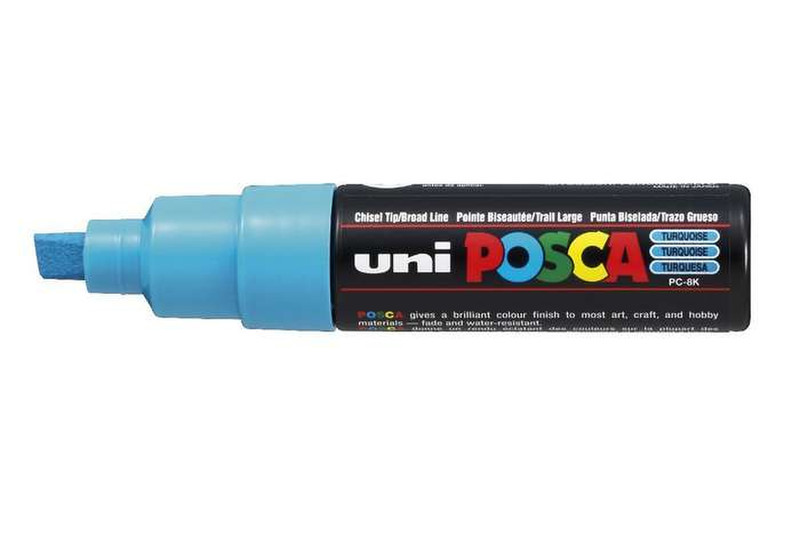 Uni-Ball uni POSCA PC-8K Скошенный наконечник Бирюзовый 1шт маркер