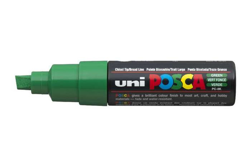 Uni-Ball uni POSCA PC-8K Скошенный наконечник Зеленый 1шт маркер