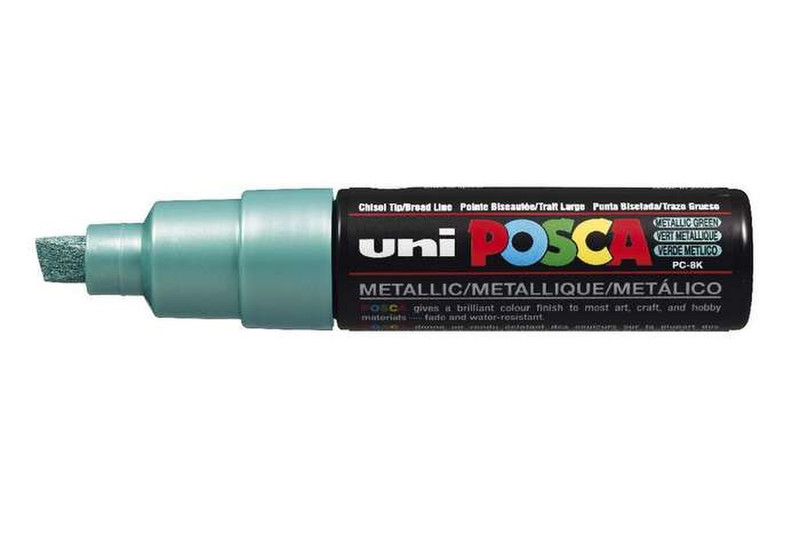 Uni-Ball uni POSCA PC-8K Скошенный наконечник Зеленый 1шт маркер