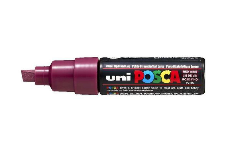 Uni-Ball uni POSCA PC-8K Скошенный наконечник Красный 1шт маркер