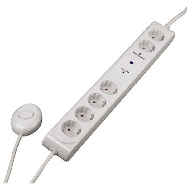 Xavax 00111943 6AC outlet(s) 1.5m White power extension