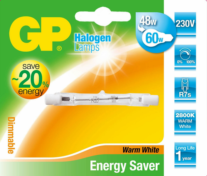 GP Lighting 060406-HLME1 48Вт R7s D Теплый белый галогенная лампа