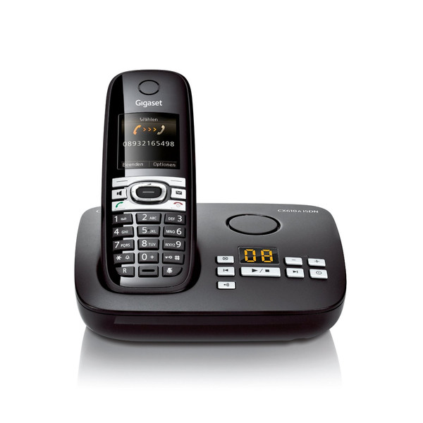 Gigaset CX610A ISDN DECT Anrufer-Identifikation Schwarz