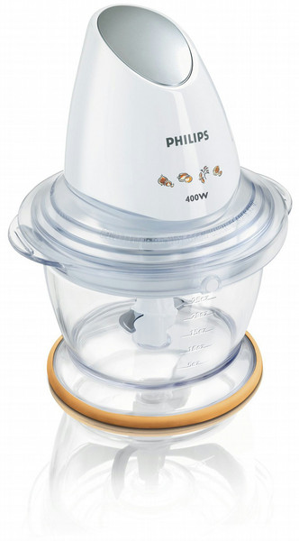 Philips HR1396/56 1L 400W Silver,White electric food chopper
