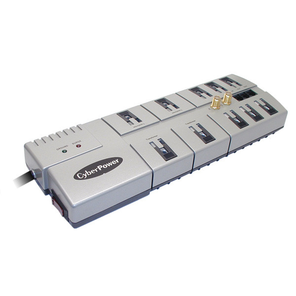 CyberPower 1080TP-W 10AC outlet(s) 120V 2.44m Grey surge protector