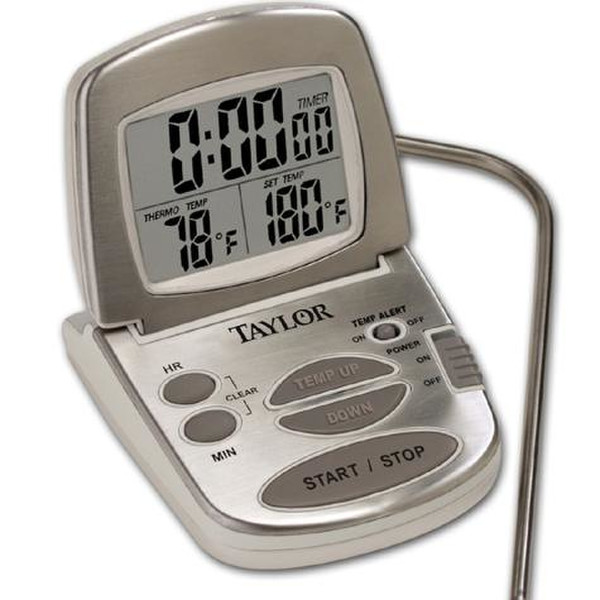 Taylor 1478 Цифровой 0 - 200°C Серый, Cеребряный