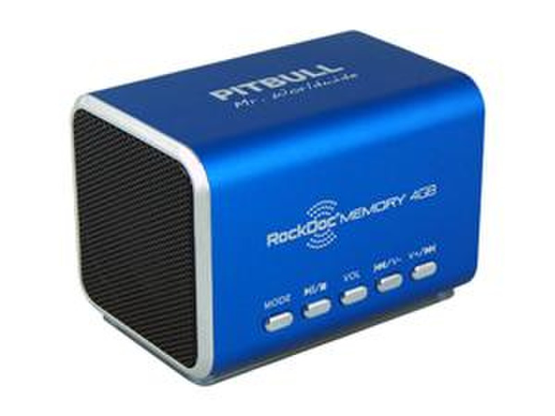 VisionTek Pitbull RockDoc MEMORY 4GB 2-way Stereo 6W Blue