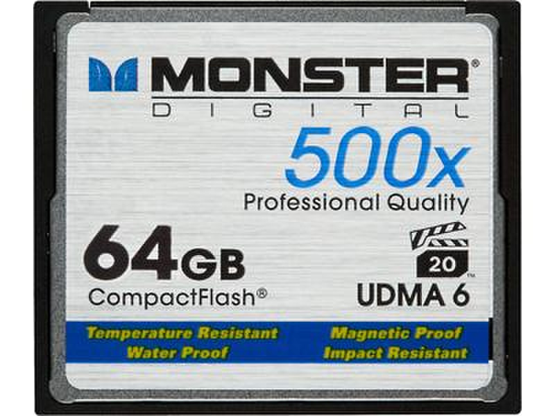 Monster Digital 64GB CompactFlash 500x 64GB CompactFlash memory card