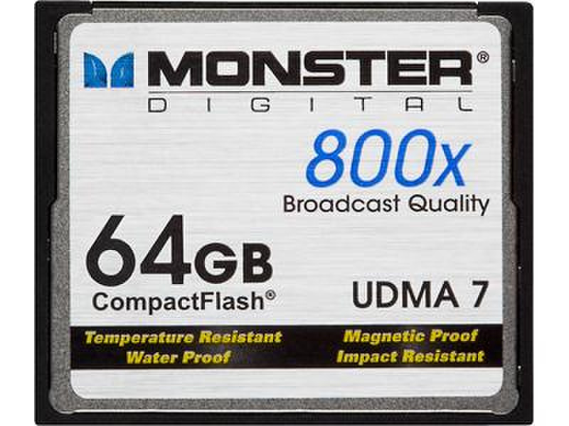 Monster Digital 64GB CompactFlash 800x 64GB CompactFlash memory card