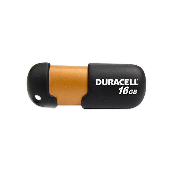 Duracell Capless 16GB 16ГБ USB 2.0 Черный, Медный USB флеш накопитель