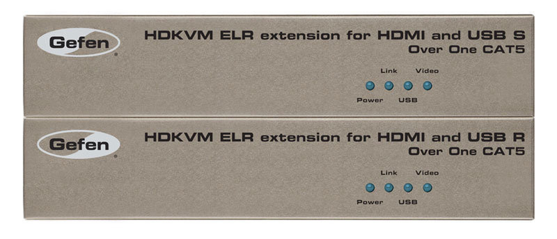 Gefen EXT-HDKVM-ELR AV transmitter & receiver Grau Audio-/Video-Leistungsverstärker