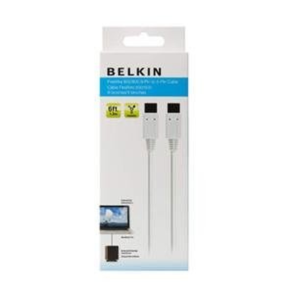 Belkin F3N405PEB06-AP 1.8м 9-p 9-p Белый FireWire кабель