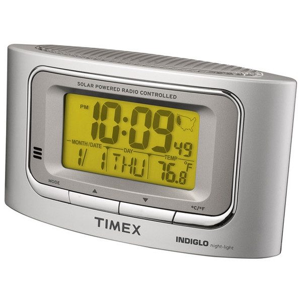 Timex T065S Cеребряный будильник