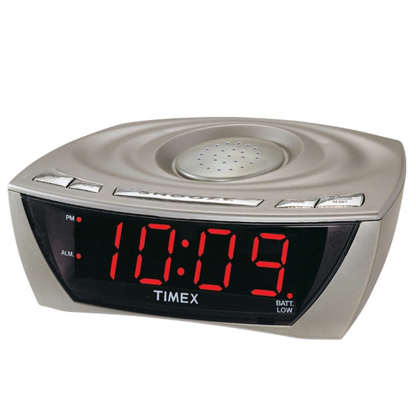Timex T110T Silver alarm clock