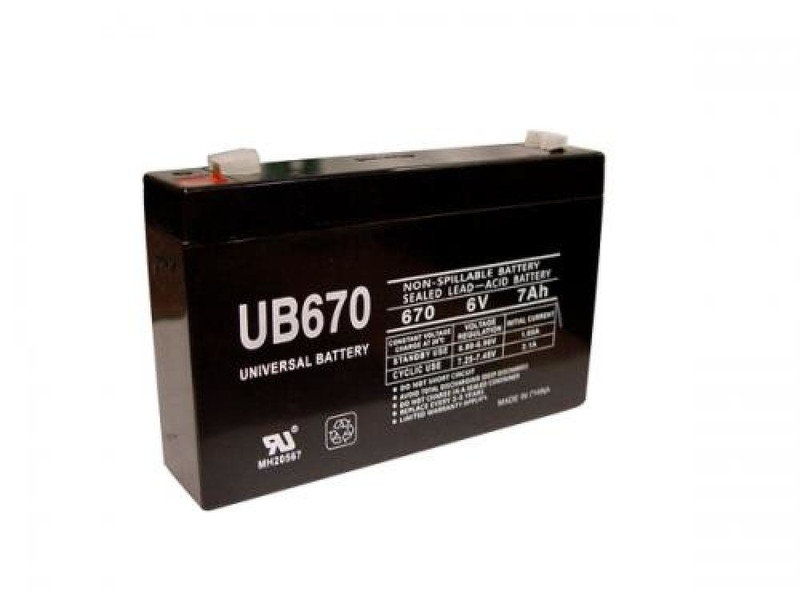 eReplacements UB670 Sealed Lead Acid (VRLA) 7Ah 6V UPS battery