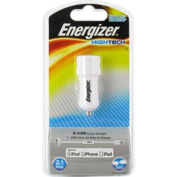 Energizer LCHEHC2UIP4 Auto White mobile device charger