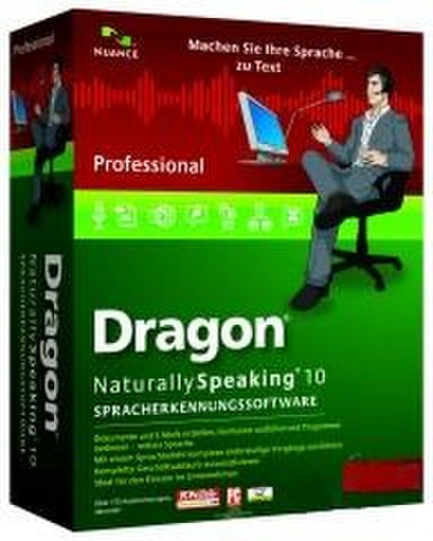 Nuance Dragon NaturallySpeaking Pro 10.0 & Headset (DE)