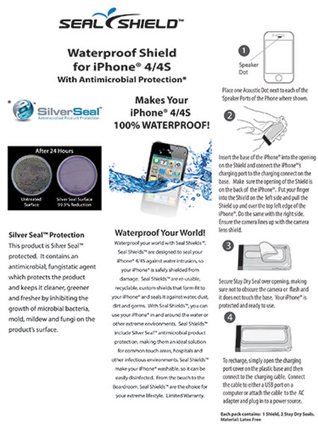 Seal Shield SPHI4V2 Cover case Прозрачный чехол для мобильного телефона