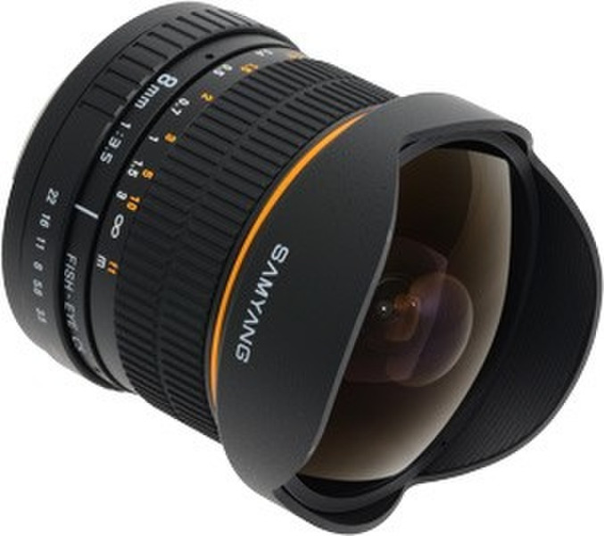 Samyang 8mm f/3.5 Asph IF MC Fisheye CS, Samsung Systemkamera Wide fish-eye lens Schwarz