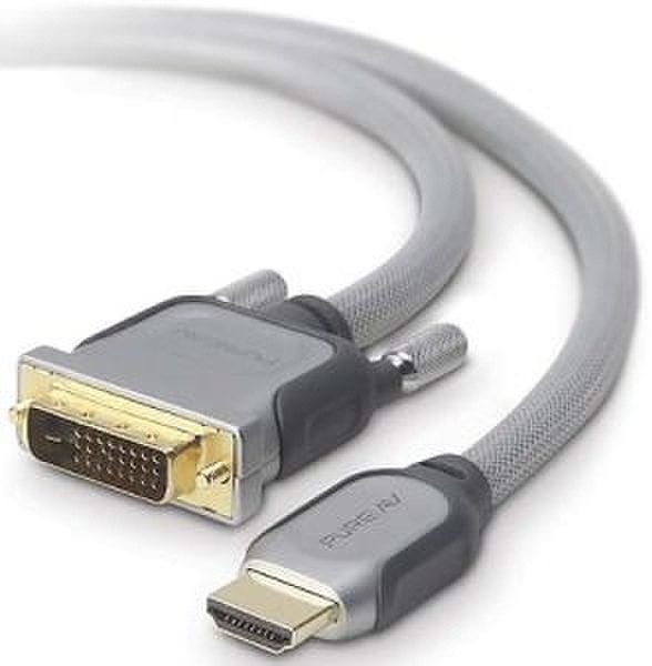 Belkin PureAV HDMI/DVI Cable 1.2m 1.2м HDMI Серый