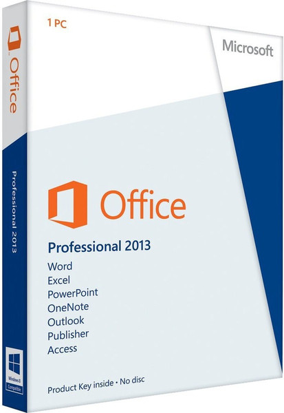 Microsoft Office Professional 2013, 1PC, ESP