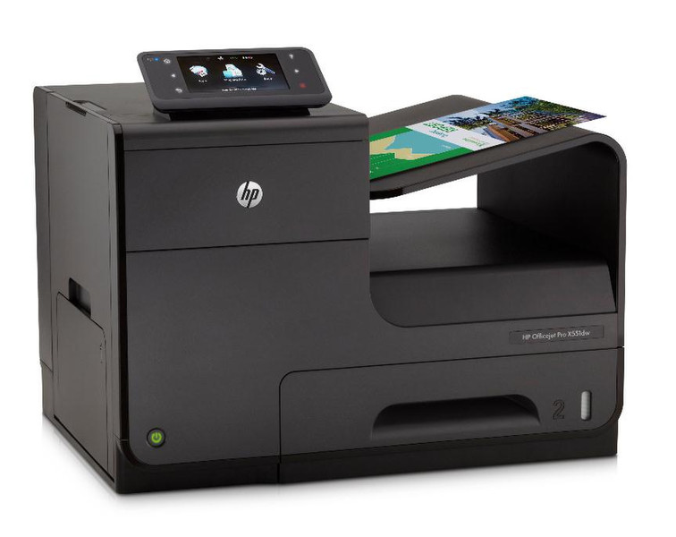 HP Officejet Pro X551dw Цвет 2400 x 1200dpi A4 Wi-Fi Черный струйный принтер