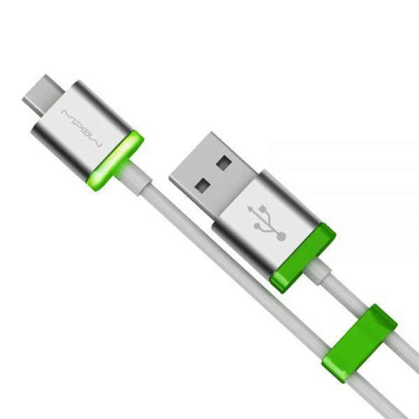 MiPow GlowSync 120м USB A Micro-USB B Зеленый, Белый