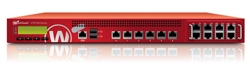 WatchGuard XTM 850 + 3 Y LiveSecurity 1U 8000Mbit/s Firewall (Hardware)