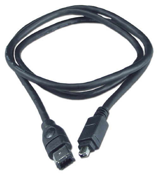 QVS FireWire 400 1.82m 1.82m 6-p 4-p Black firewire cable