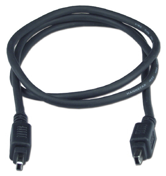 QVS 4.57m FireWire 400 4.57m 4-p 4-p Schwarz Firewire-Kabel