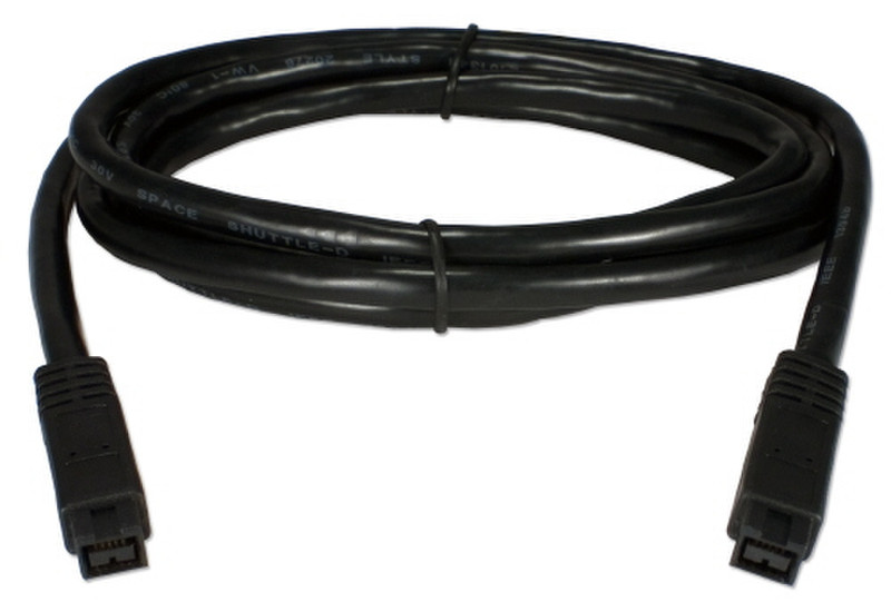 QVS 1.82m, 9Pin, m/m 1.82м 9-p 9-p Черный FireWire кабель