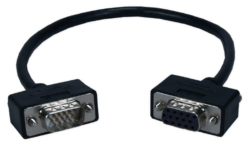 QVS 0.45m, HD15, m/f 0.45м VGA (D-Sub) VGA (D-Sub) Черный