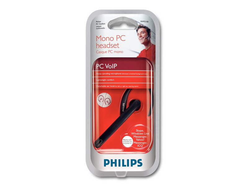 Philips SHM2100/00 Monaural Black headset