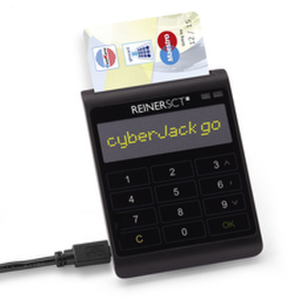 Reiner SCT cyberJack go USB 2.0 Schwarz Smart-Card-Lesegerät