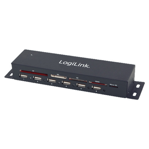 LogiLink CR0035 480Mbit/s Schwarz Schnittstellenhub