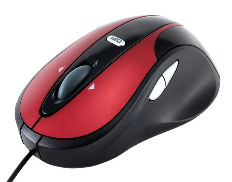 Modecom MC-610 Innovation G-Laser Mouse, Black/Red USB Laser 1600DPI Maus