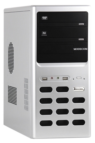 Modecom STEP 204, Silver/Black & FEEL III - 350 ATX Mini-Tower Schwarz, Silber Computer-Gehäuse