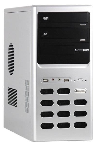 Modecom STEP 204, Silver/Black & FEEL III - 400 ATX Midi-Tower Черный, Cеребряный системный блок