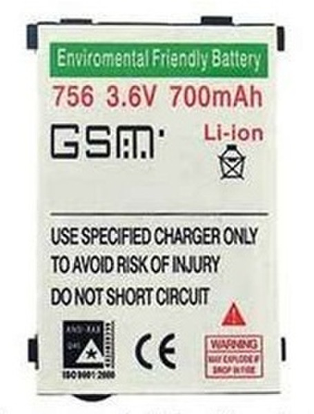 Nexxus 5051495075641 Lithium-Ion 700mAh 3.6V rechargeable battery