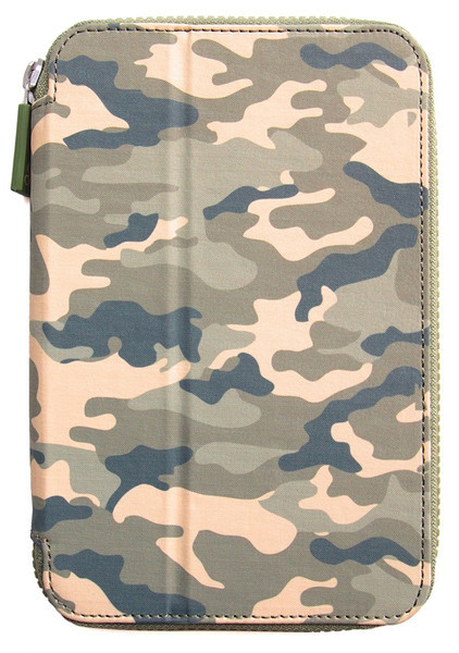 PUNCHCASE Ace Zip Around Folio Camouflage,Green
